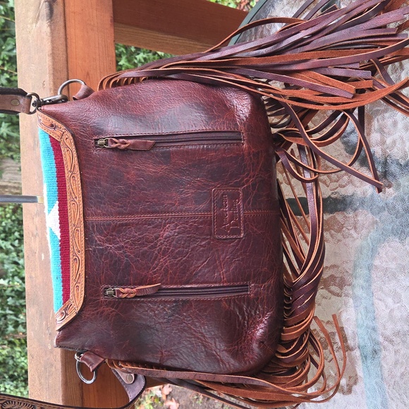 American Darling Tooled,saddle Blanket, Hair,Concealed Carry Crossbody Bag - Picture 4 of 8